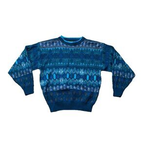 Expressions International Vintage Mens L Geometric Colorful Sweater Granpacore